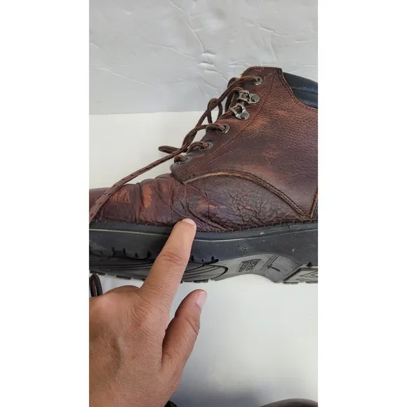 LUCCHESE SPORT Brown Leather lace-up work boots men's Size 10 D  stock # s0018