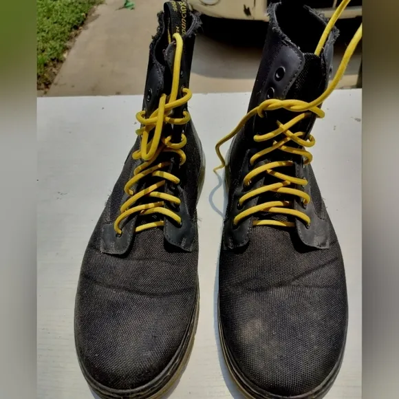 M345)Dr Martens Black COMBS  Men's Hig Top Casual Lace up Boots Size US 12/EU46