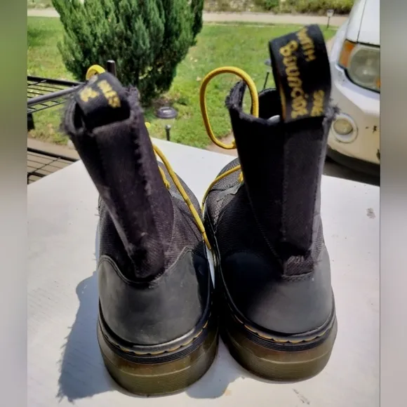 M345)Dr Martens Black COMBS  Men's Hig Top Casual Lace up Boots Size US 12/EU46