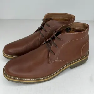 Madden By Steve Mens Harken Brown Cognac Leather Chukka Size 10.5 Ankle Boots