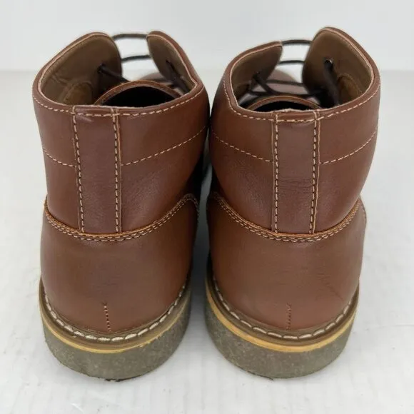 Madden By Steve Mens Harken Brown Cognac Leather Chukka Size 10.5 Ankle Boots