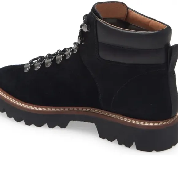 MADEWELL Enzo size 8 Black Suede Lug Sole Ankle Hiking Boots