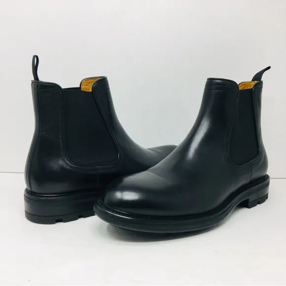 Magnanni Holland Men's Black Leather Chelsea Boots Size 11.5 M - Medium