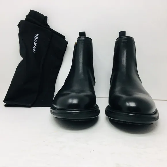Magnanni Holland Men's Black Leather Chelsea Boots Size 11.5 M - Medium
