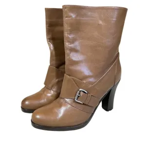 Marni Leather Boots 3.5&quot; Heels (Italian) • Tan • EU 38