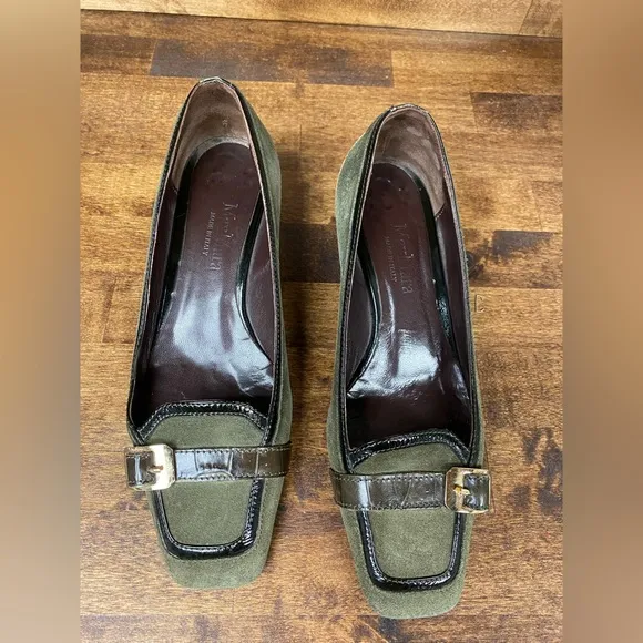 MaxMara Vintage Leather/Suade Kitten Heels