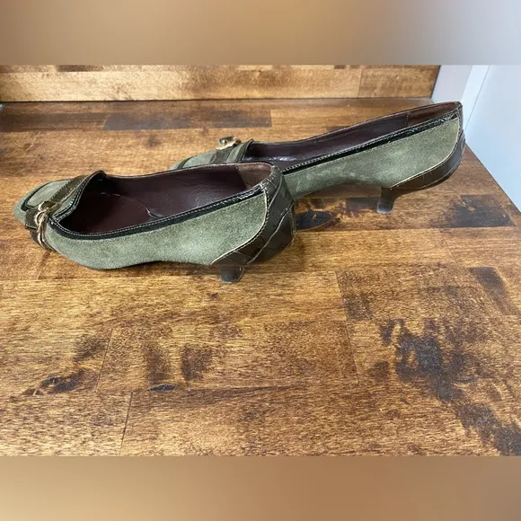MaxMara Vintage Leather/Suade Kitten Heels