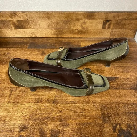 MaxMara Vintage Leather/Suade Kitten Heels