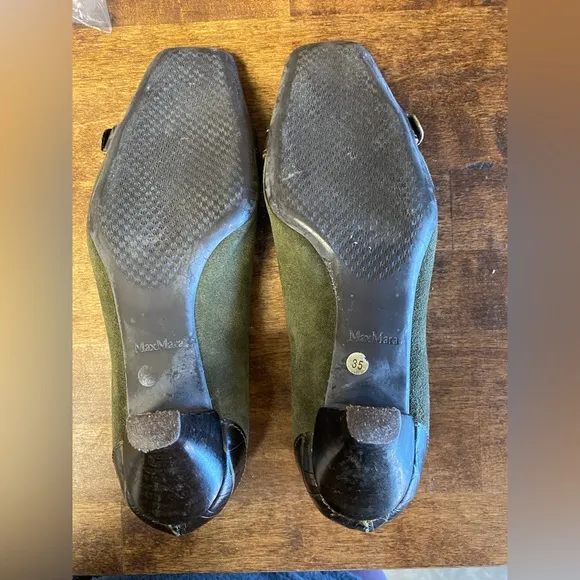 MaxMara Vintage Leather/Suade Kitten Heels