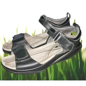 MBT PIA Black Leather Sandals Sz 8 - 8.5 Women Rocker Toning Sandal VGC FREE SHP