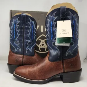 Men's 12 Ariat Sport Outfitter western cowboy wide square toe boots Fiddle Brown