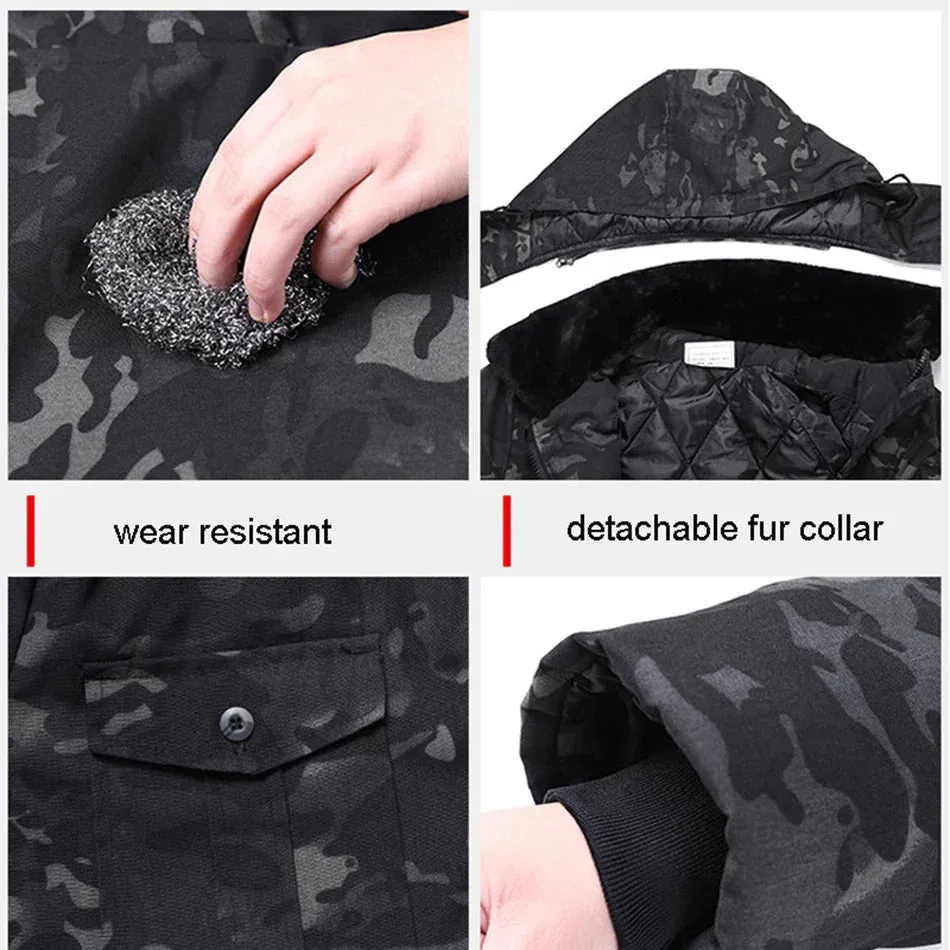 Men's -30℃ Tactical Camo Parka – Waterproof & Windproof