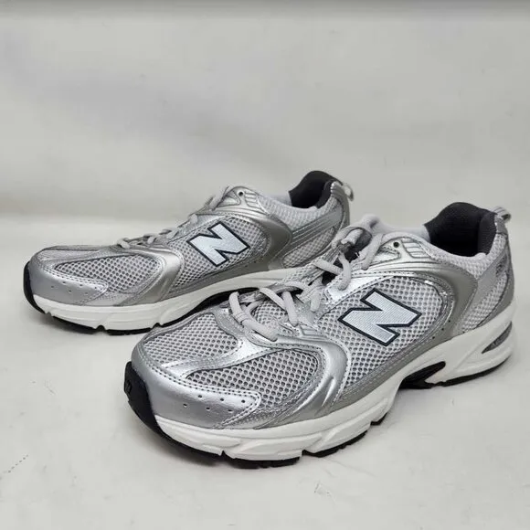 Men's 9.5 (Women's 11) New Balance X J Crew 530 sneakers Silver Metallic MR530LG