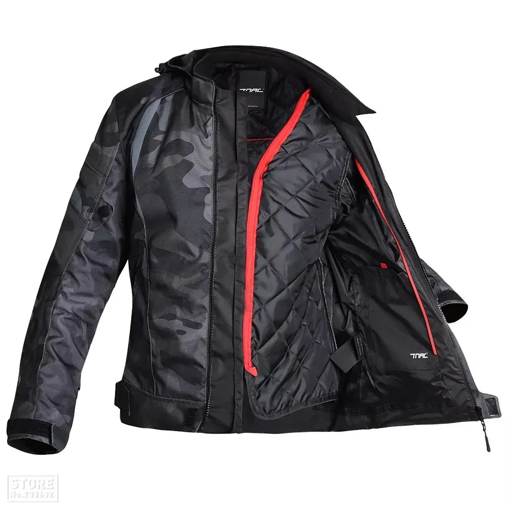 Men’s All-Season Waterproof Motorcycle Jacket – Protective & Warm