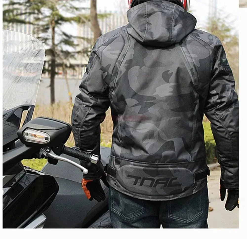 Men’s All-Season Waterproof Motorcycle Jacket – Protective & Warm