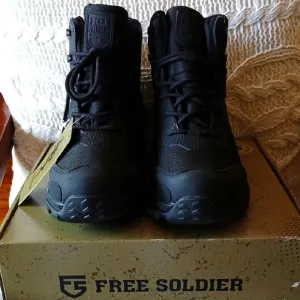 Men's Black Tactical Boots Free Soldier Size 8.5