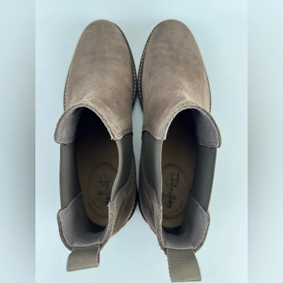 Men's Collection Clarks Paulson Up Suede Pull On Ankle Boots, US Size 8.5M Brown