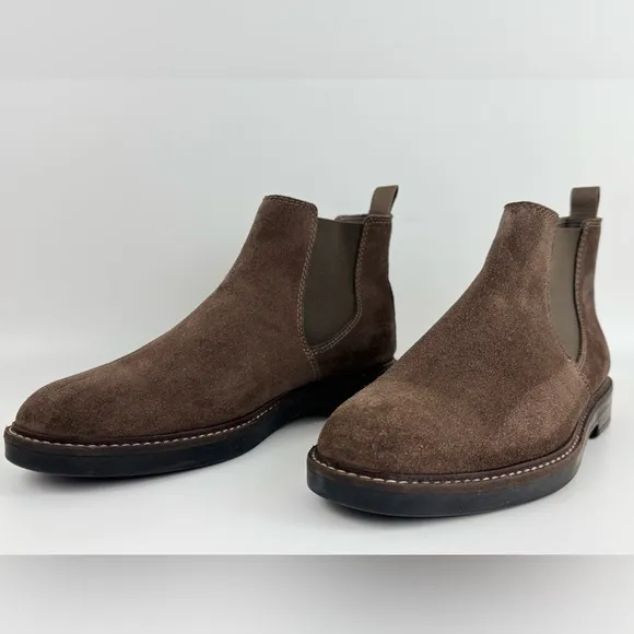 Men's Collection Clarks Paulson Up Suede Pull On Ankle Boots, US Size 8.5M Brown