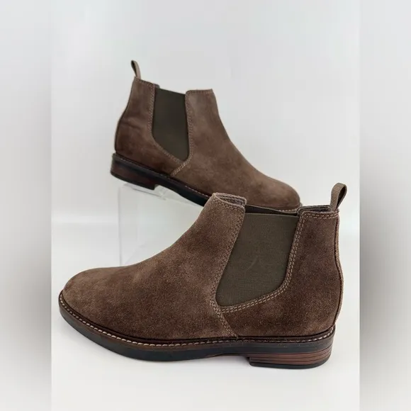 Men's Collection Clarks Paulson Up Suede Pull On Ankle Boots, US Size 8.5M Brown