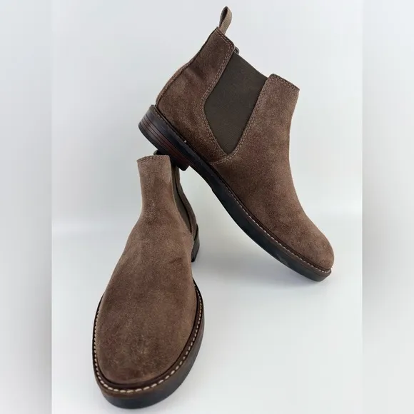 Men's Collection Clarks Paulson Up Suede Pull On Ankle Boots, US Size 8.5M Brown