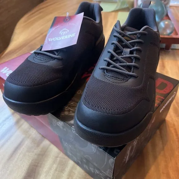 MEN'S DART KNIT DURASHOCKS CARBONMAX WORK SHOE Size 11.5‎ BLACK COMPOSITE TOE