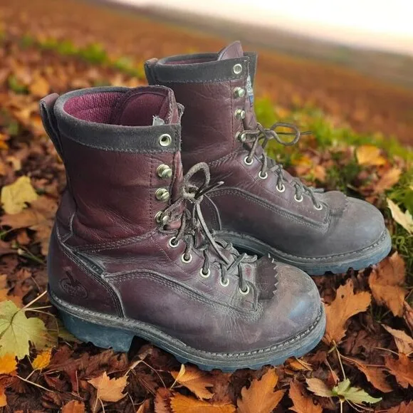 Mens Georgia Boot Goretex Size 8M Brown Leather G8103 Comfort Core Vibram Sole