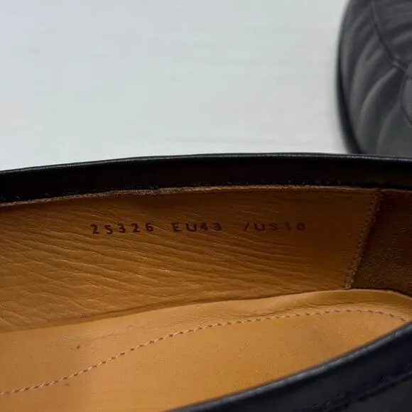 Mens Magnanni Reino Leather Loafers Shoes Designer Black Slip On 25326 Size 10 M