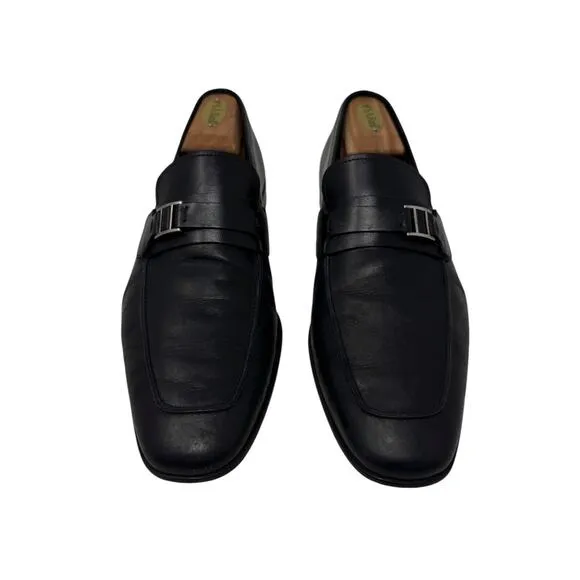 Mens Magnanni Reino Leather Loafers Shoes Designer Black Slip On 25326 Size 10 M
