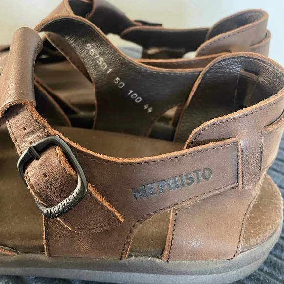 Mens Mephisto Leather Fisherman Sandals Shoes