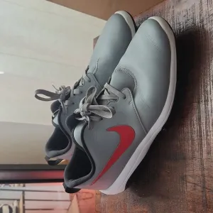 Mens Nike Roshe G Tour Golf Shoes Particle Grey University Red