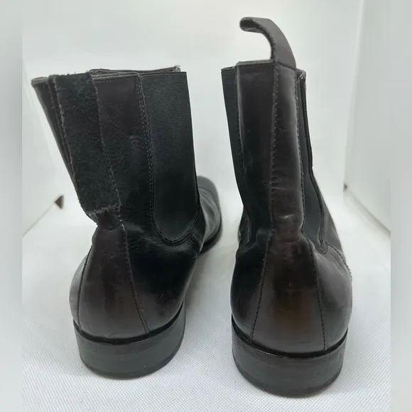 Men’s Russell &amp; Bromley London Chelsea Black Leather Boot - Size EU 44.5 - US 11