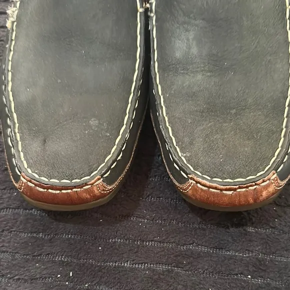 Mephisto Mens Baduard Slip On Loafer Size 8.5 Cool Air Brown Black Leather Shoes