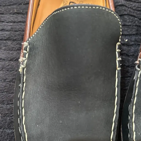 Mephisto Mens Baduard Slip On Loafer Size 8.5 Cool Air Brown Black Leather Shoes