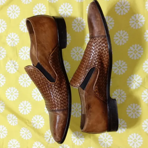 Mercanti Fiorentini Woven Cap Toe Oxford Slip-On Size 13 M Men's