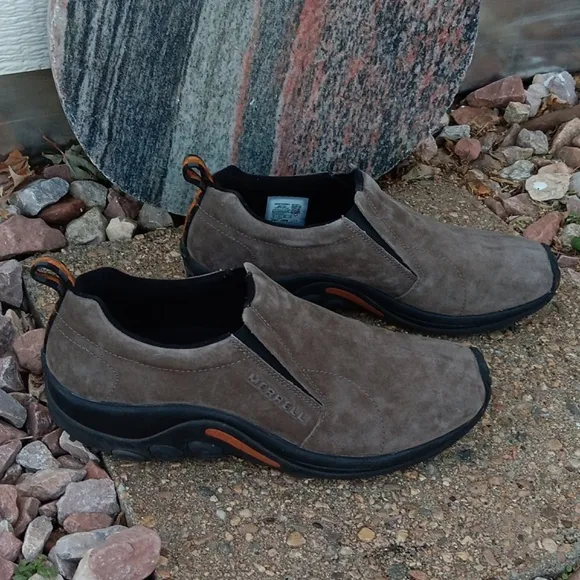 Merrel Jungle Moc mens leather slip on walking hiking shoes