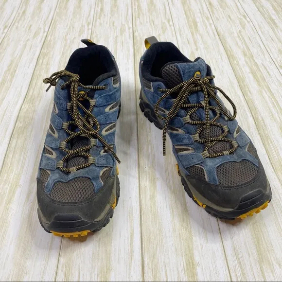Merrell Blue &amp; Black Moab 2 Ventilator Low Profile Hiking Shoes