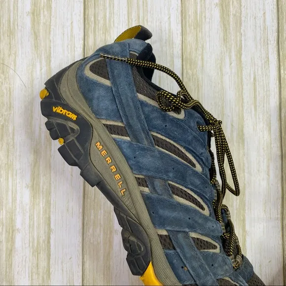 Merrell Blue &amp; Black Moab 2 Ventilator Low Profile Hiking Shoes
