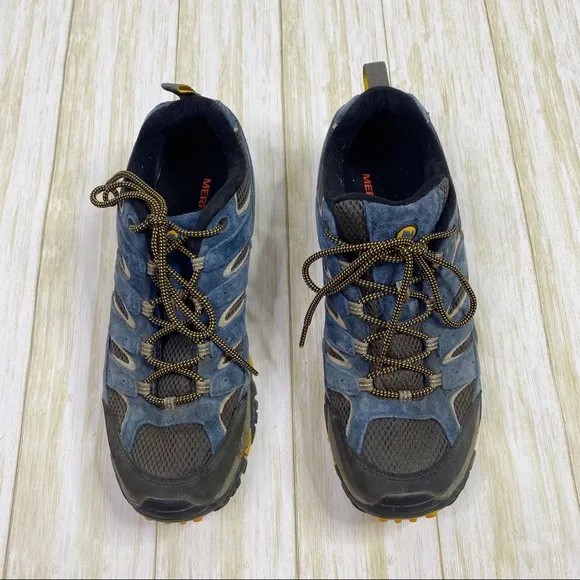 Merrell Blue &amp; Black Moab 2 Ventilator Low Profile Hiking Shoes