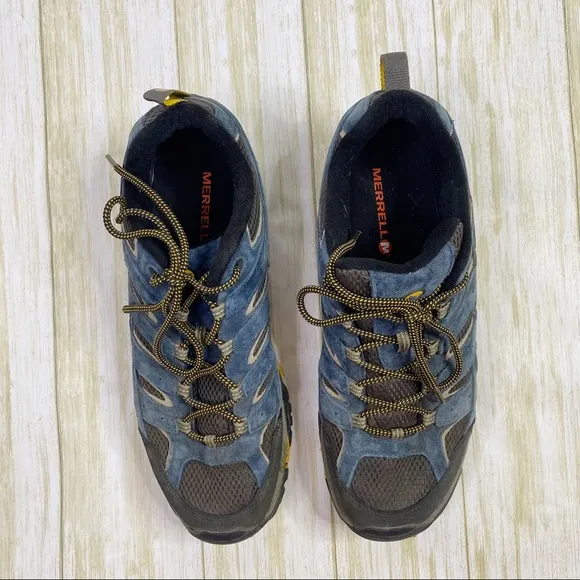 Merrell Blue &amp; Black Moab 2 Ventilator Low Profile Hiking Shoes