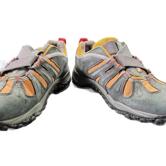 Merrell Chameleon 2 Z-Rap Kids Size 4 Gray Orange Vibram Hiking Trails Shoes