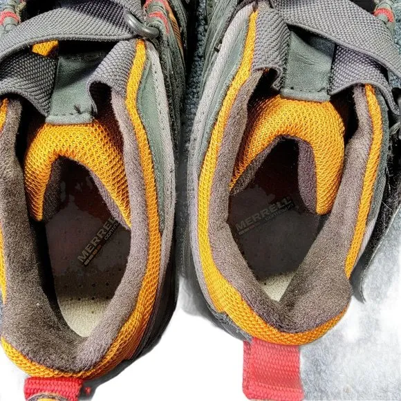 Merrell Chameleon 2 Z-Rap Kids Size 4 Gray Orange Vibram Hiking Trails Shoes