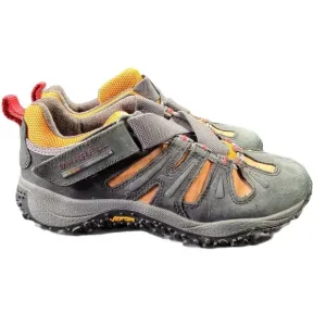 Merrell Chameleon 2 Z-Rap Kids Size 4 Gray Orange Vibram Hiking Trails Shoes
