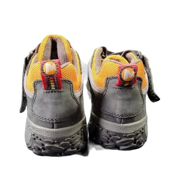 Merrell Chameleon 2 Z-Rap Kids Size 4 Gray Orange Vibram Hiking Trails Shoes