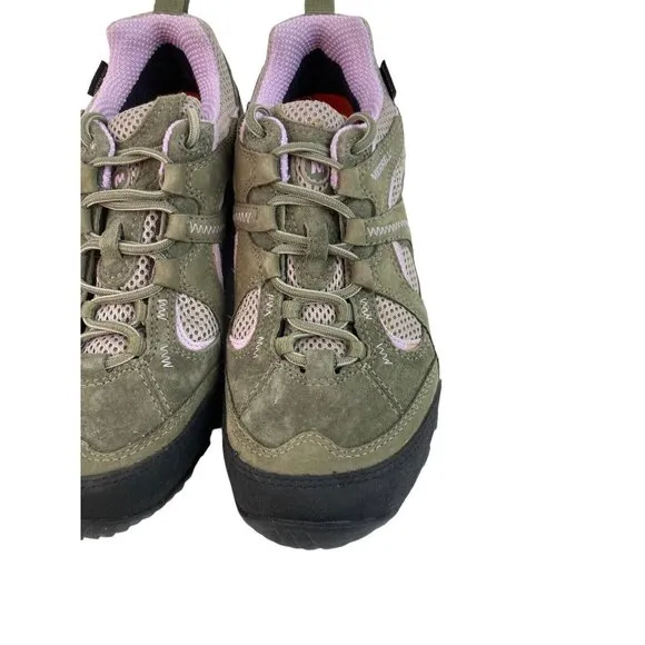 *Merrell Chameleon Arc 2 Hiking Shoes Womens 7.5 Olive Orchid Lace Up Gor-Tex