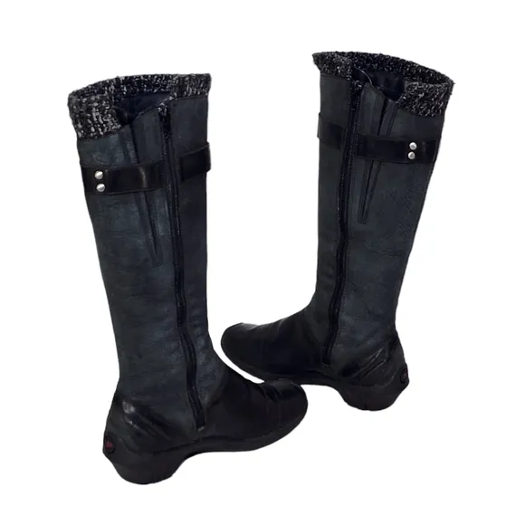 Merrell Martina Waterproof Tall Knee High Leather Boots in Charcoal Size 6