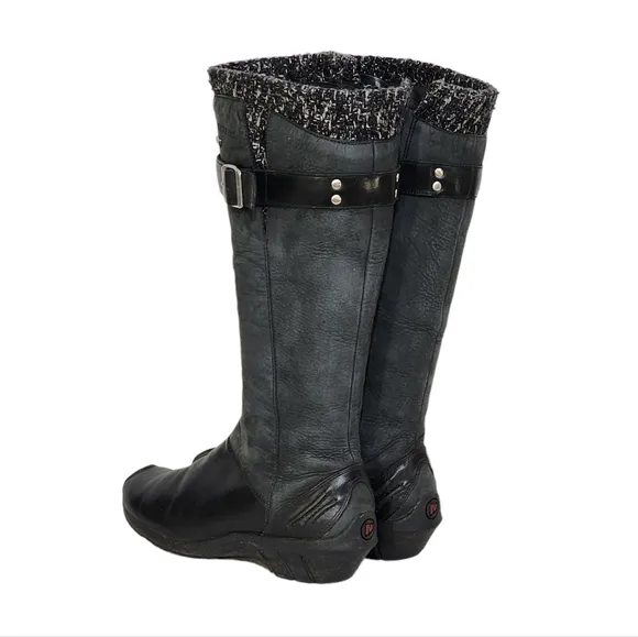 Merrell Martina Waterproof Tall Knee High Leather Boots in Charcoal Size 6