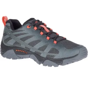 Merrell Men's Moab Edge 2 Hiking Shoes - Monument Gray and Orange Size 11
