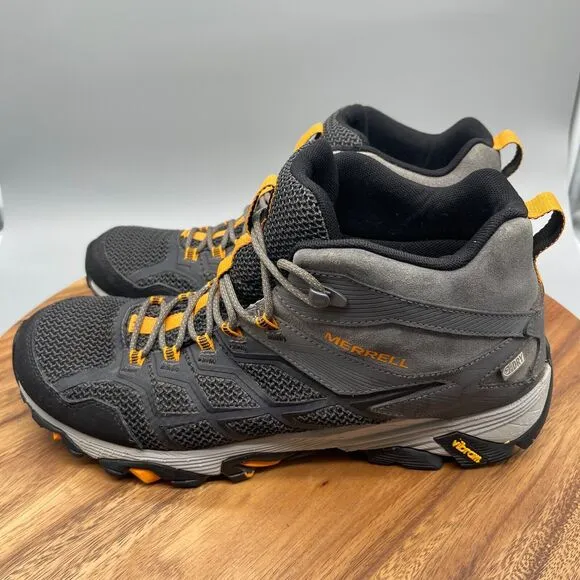 Merrell Mens Moab FST 2 Mid Hiking Shoes Size 12 Black Granite J84947 Trail