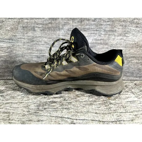 Merrell Mens Moab Speed J067087 Brown Black Hiking Trail Shoes Sneakers Size 8