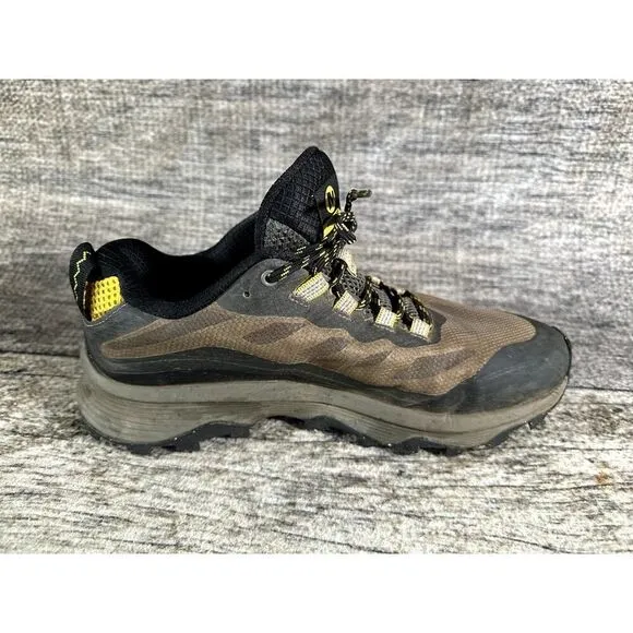 Merrell Mens Moab Speed J067087 Brown Black Hiking Trail Shoes Sneakers Size 8
